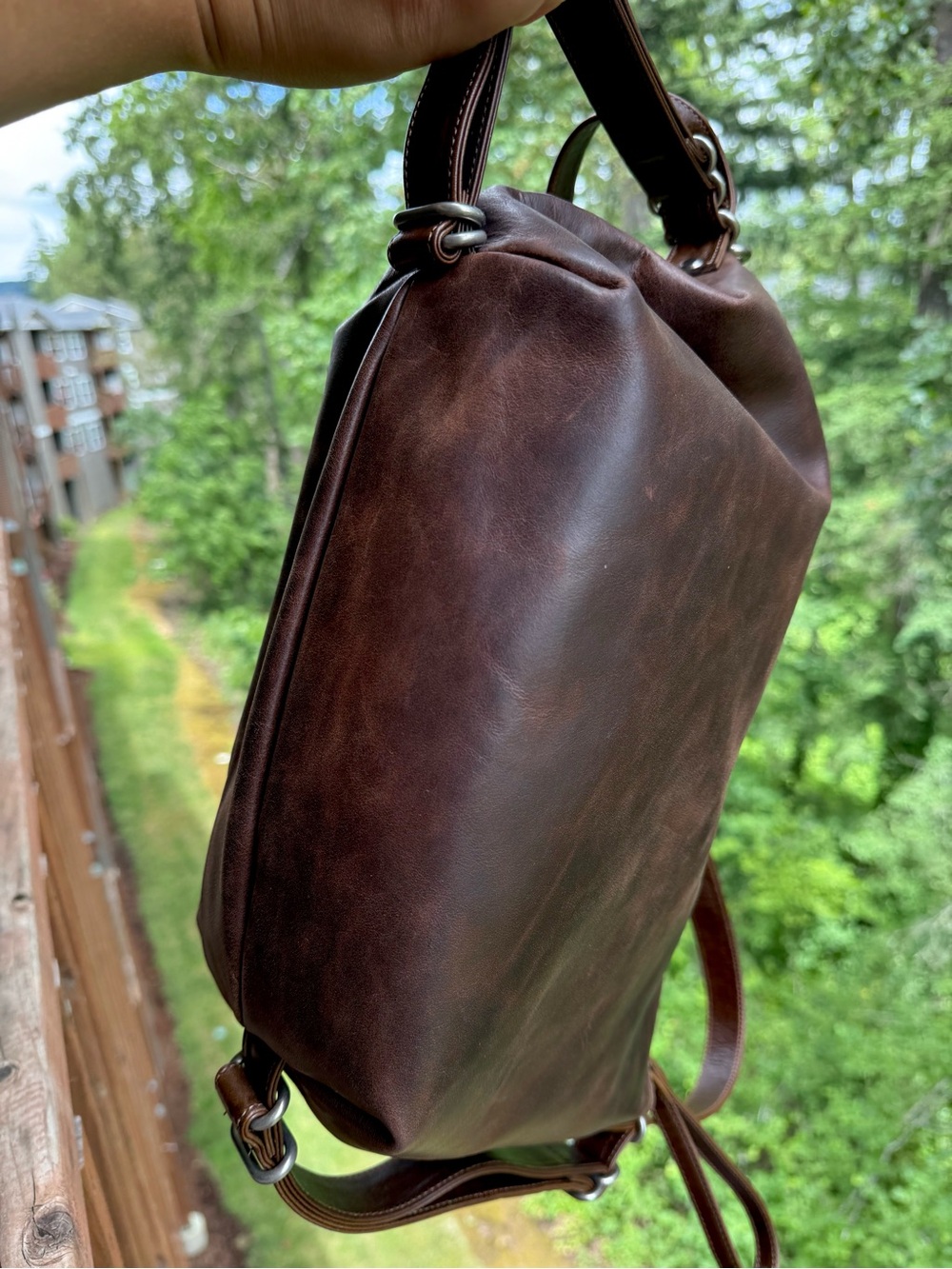 Rough & Tumble Small Duffle in Bourbon & Cognac - Picture 6 of 7